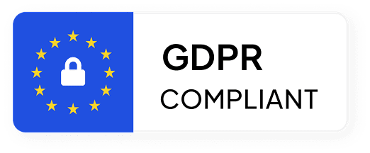 GDPR certification emblem with security symbol